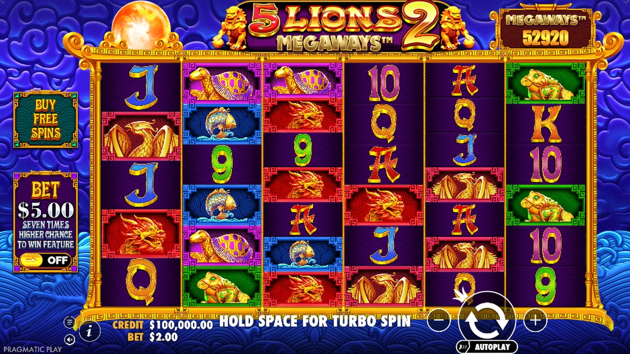 5 Lions Megaways 2 von Pragmatic Play