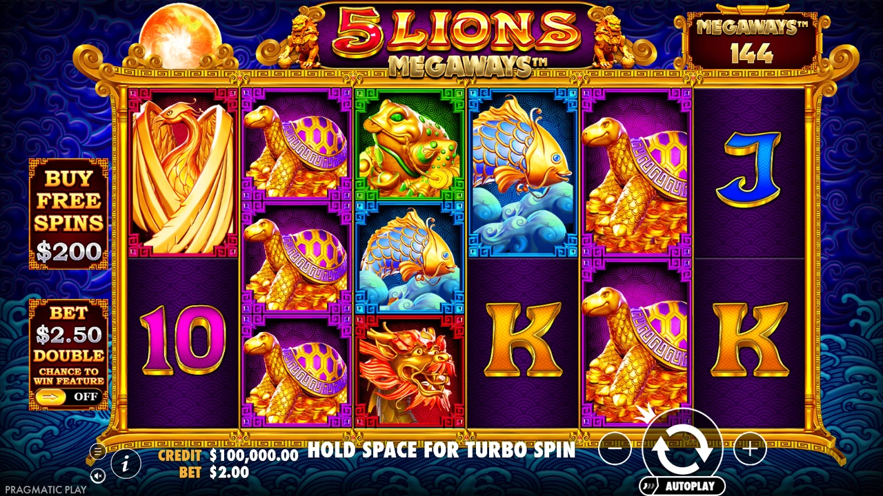 5 Lions Megaways von Pragmatic Play