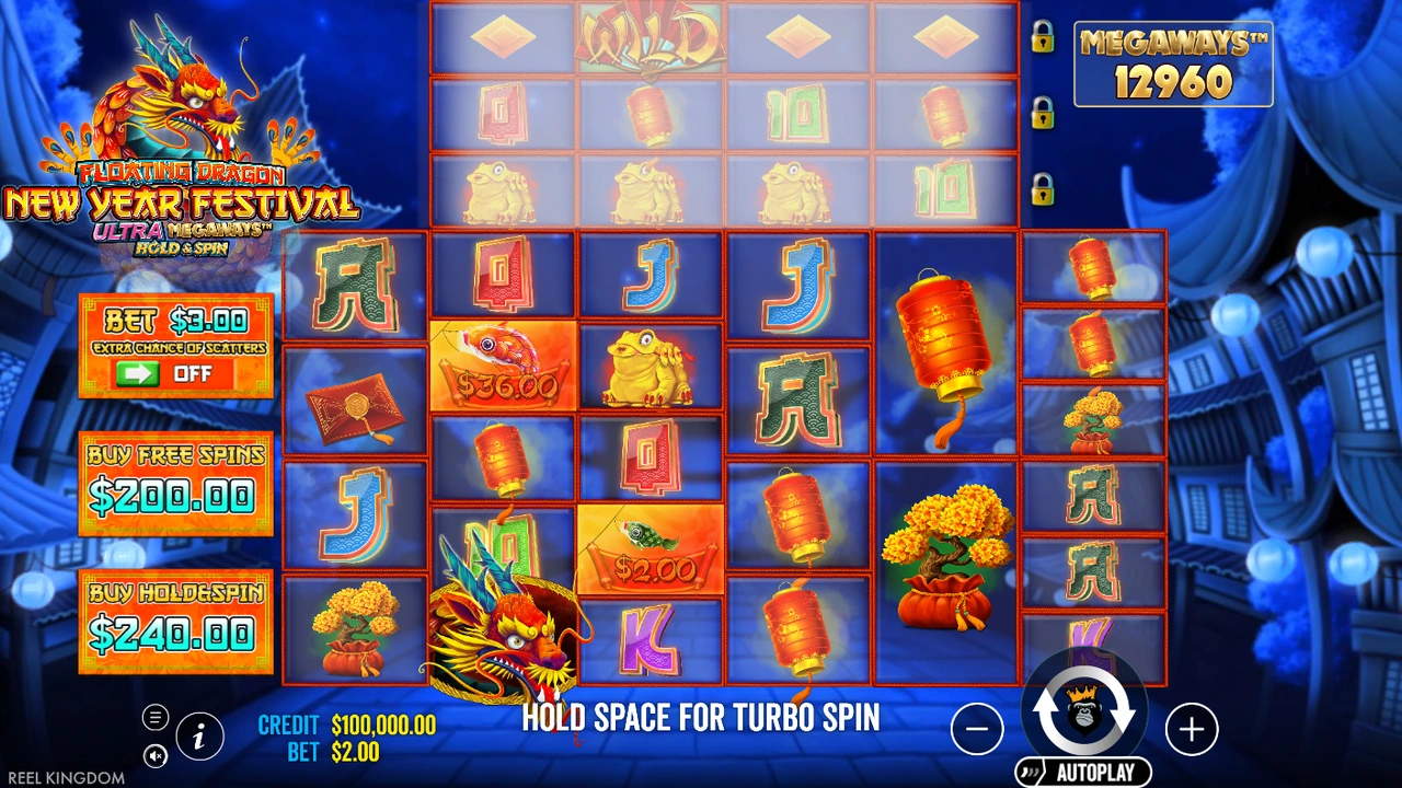Floating Dragon New Year Festival Ultra Megaways Hold & Spin von Pragmatic Play