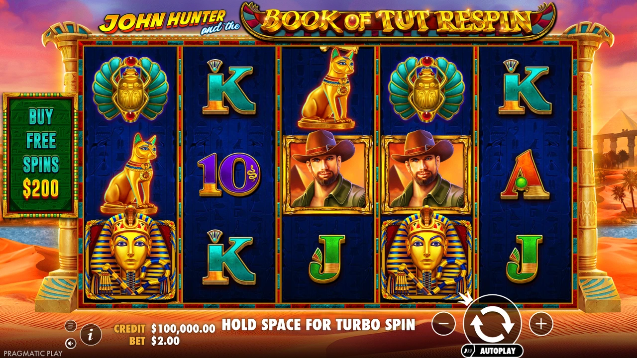 John Hunter and the Book of Tut Respin von Pragmatic Play